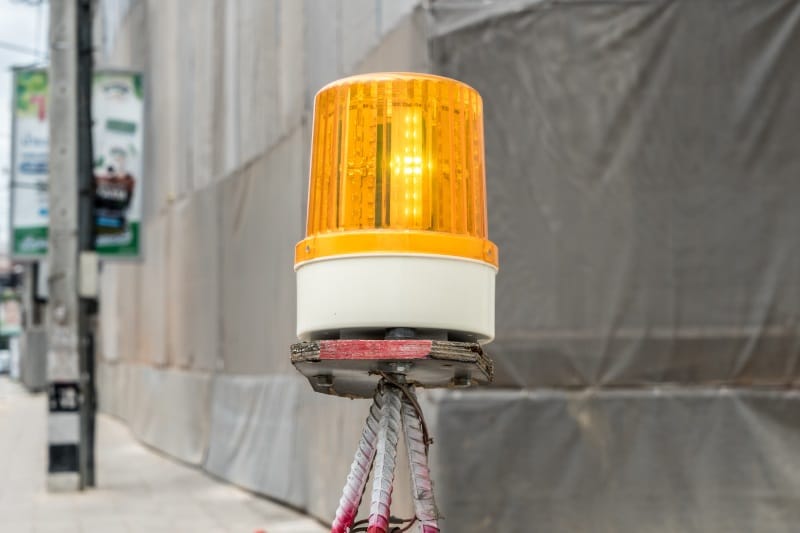 Gelbes Blinklicht